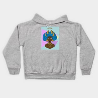 Blue poof Kids Hoodie